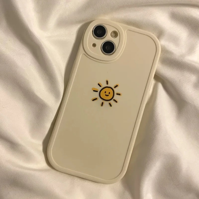 Simple Sun Moon Phone Case For iPhone