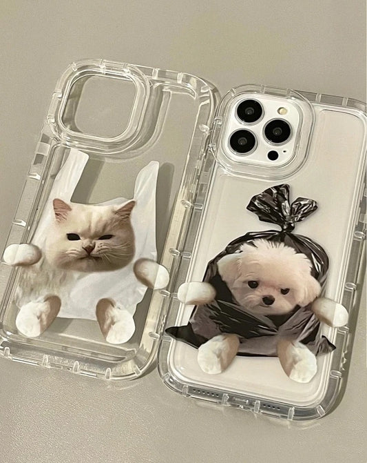 Korean Cartoon Cute Dog Phone Case For iPhone